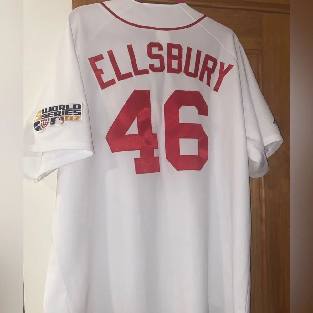 Red Sox Baseball ELLSBURY JERSEY Genuine Merch Maj 07 World Series MLB XL - Picture 15 of 15